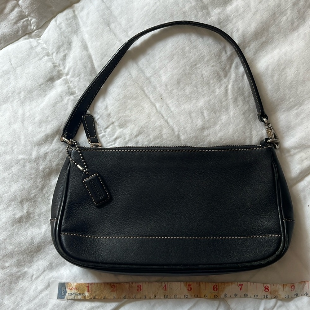 Vintage Black Leather Coach purse